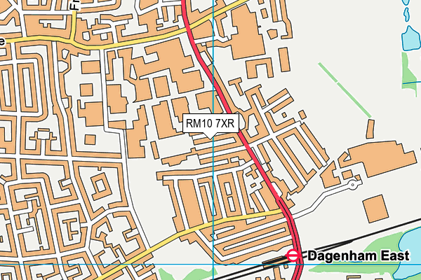RM10 7XR map - OS VectorMap District (Ordnance Survey) RM10 7XR map - OS VectorMap District (Ordnance Survey)
