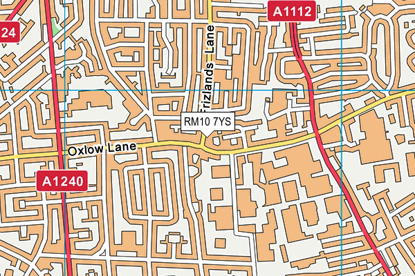 RM10 7YS map - OS VectorMap District (Ordnance Survey) RM10 7YS map - OS VectorMap District (Ordnance Survey)