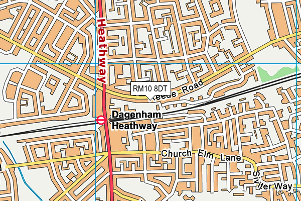 RM10 8DT map - OS VectorMap District (Ordnance Survey) RM10 8DT map - OS VectorMap District (Ordnance Survey)