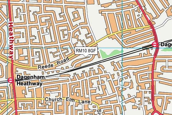 RM10 8GF map - OS VectorMap District (Ordnance Survey) RM10 8GF map - OS VectorMap District (Ordnance Survey)