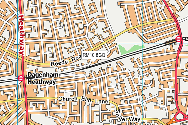 RM10 8GQ map - OS VectorMap District (Ordnance Survey) RM10 8GQ map - OS VectorMap District (Ordnance Survey)
