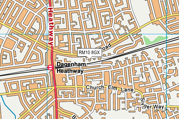 RM10 8GX map - OS VectorMap District (Ordnance Survey) RM10 8GX map - OS VectorMap District (Ordnance Survey)