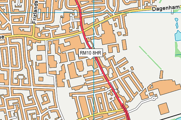 RM10 8HR map - OS VectorMap District (Ordnance Survey) RM10 8HR map - OS VectorMap District (Ordnance Survey)