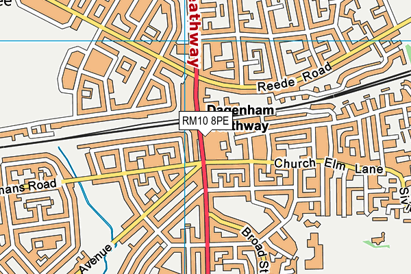 RM10 8PE map - OS VectorMap District (Ordnance Survey) RM10 8PE map - OS VectorMap District (Ordnance Survey)
