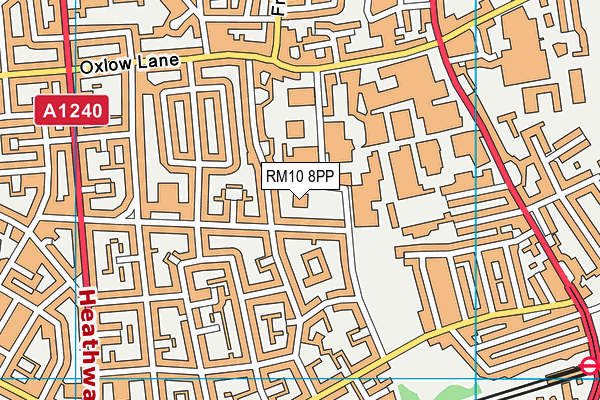 RM10 8PP map - OS VectorMap District (Ordnance Survey) RM10 8PP map - OS VectorMap District (Ordnance Survey)