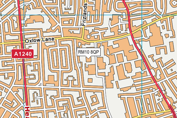 RM10 8QP map - OS VectorMap District (Ordnance Survey) RM10 8QP map - OS VectorMap District (Ordnance Survey)