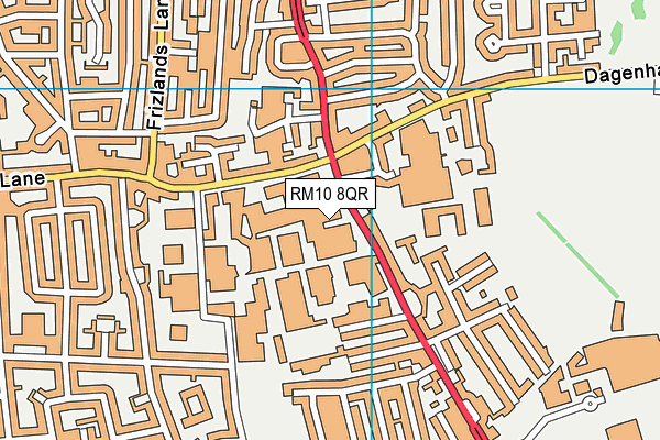 RM10 8QR map - OS VectorMap District (Ordnance Survey) RM10 8QR map - OS VectorMap District (Ordnance Survey)