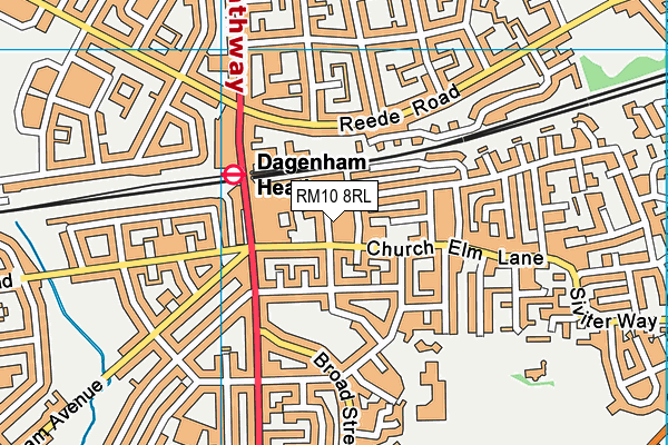 RM10 8RL map - OS VectorMap District (Ordnance Survey) RM10 8RL map - OS VectorMap District (Ordnance Survey)