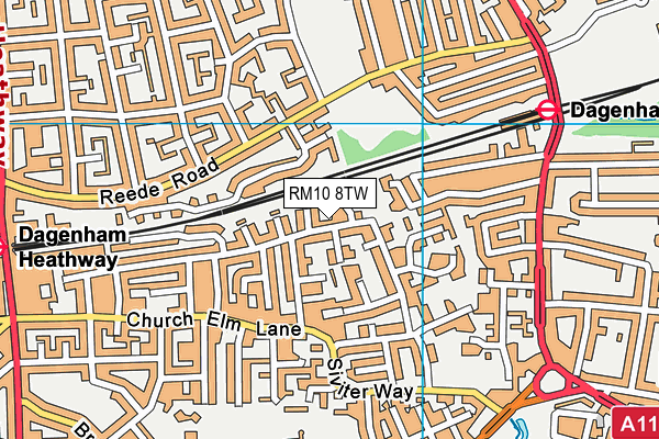 RM10 8TW map - OS VectorMap District (Ordnance Survey) RM10 8TW map - OS VectorMap District (Ordnance Survey)