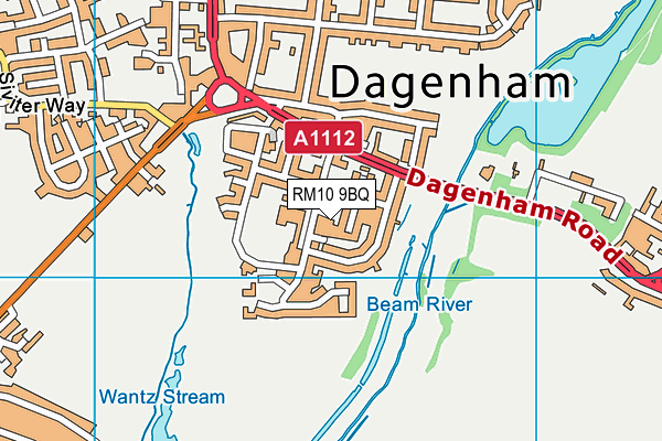 RM10 9BQ map - OS VectorMap District (Ordnance Survey) RM10 9BQ map - OS VectorMap District (Ordnance Survey)