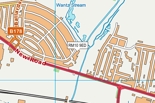RM10 9ED map - OS VectorMap District (Ordnance Survey) RM10 9ED map - OS VectorMap District (Ordnance Survey)