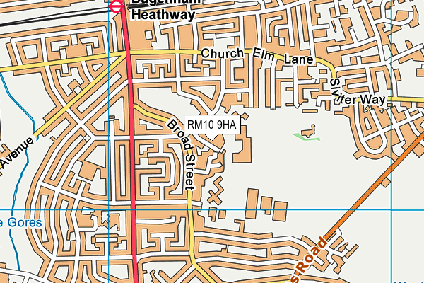 RM10 9HA map - OS VectorMap District (Ordnance Survey) RM10 9HA map - OS VectorMap District (Ordnance Survey)
