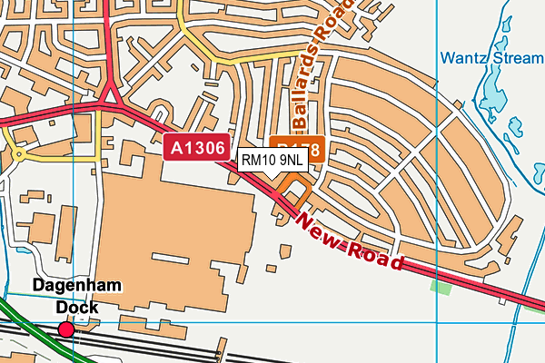 RM10 9NL map - OS VectorMap District (Ordnance Survey) RM10 9NL map - OS VectorMap District (Ordnance Survey)