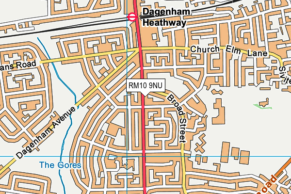 RM10 9NU map - OS VectorMap District (Ordnance Survey) RM10 9NU map - OS VectorMap District (Ordnance Survey)