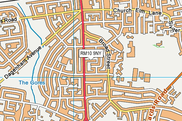 RM10 9NY map - OS VectorMap District (Ordnance Survey) RM10 9NY map - OS VectorMap District (Ordnance Survey)