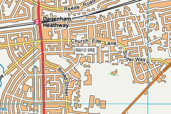RM10 9RE map - OS VectorMap District (Ordnance Survey) RM10 9RE map - OS VectorMap District (Ordnance Survey)