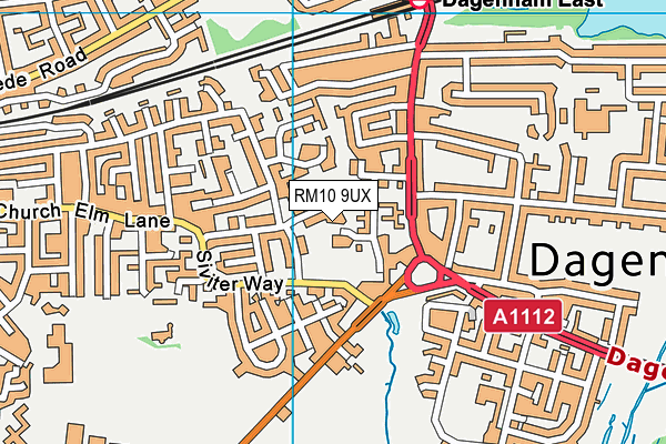 RM10 9UX map - OS VectorMap District (Ordnance Survey) RM10 9UX map - OS VectorMap District (Ordnance Survey)