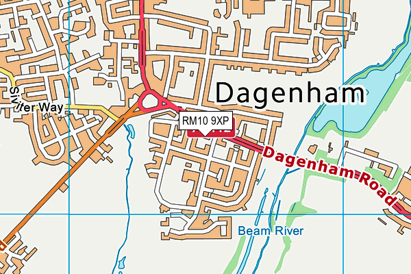 RM10 9XP map - OS VectorMap District (Ordnance Survey) RM10 9XP map - OS VectorMap District (Ordnance Survey)