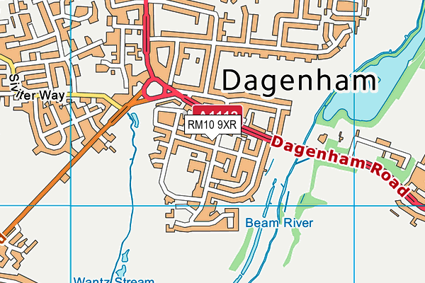 RM10 9XR map - OS VectorMap District (Ordnance Survey) RM10 9XR map - OS VectorMap District (Ordnance Survey)