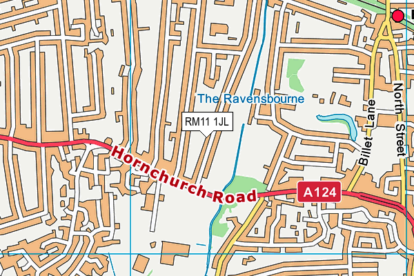 RM11 1JL map - OS VectorMap District (Ordnance Survey) RM11 1JL map - OS VectorMap District (Ordnance Survey)