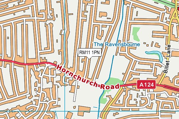 RM11 1PN map - OS VectorMap District (Ordnance Survey) RM11 1PN map - OS VectorMap District (Ordnance Survey)