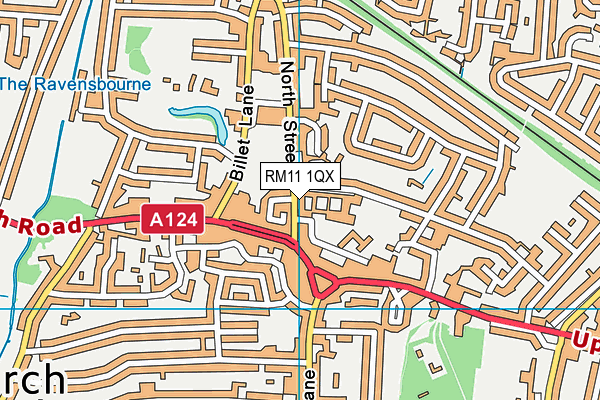 RM11 1QX map - OS VectorMap District (Ordnance Survey) RM11 1QX map - OS VectorMap District (Ordnance Survey)