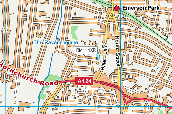 RM11 1XR map - OS VectorMap District (Ordnance Survey) RM11 1XR map - OS VectorMap District (Ordnance Survey)