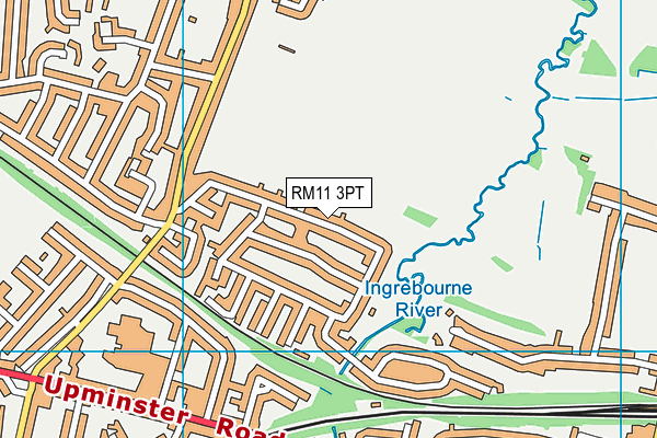 RM11 3PT map - OS VectorMap District (Ordnance Survey) RM11 3PT map - OS VectorMap District (Ordnance Survey)