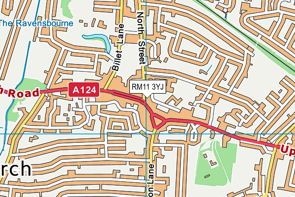 RM11 3YJ map - OS VectorMap District (Ordnance Survey) RM11 3YJ map - OS VectorMap District (Ordnance Survey)