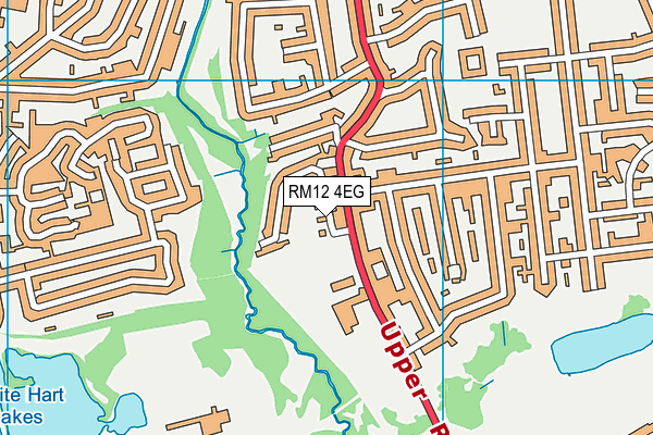 RM12 4EG map - OS VectorMap District (Ordnance Survey) RM12 4EG map - OS VectorMap District (Ordnance Survey)