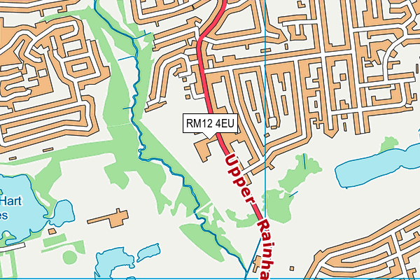 RM12 4EU map - OS VectorMap District (Ordnance Survey) RM12 4EU map - OS VectorMap District (Ordnance Survey)