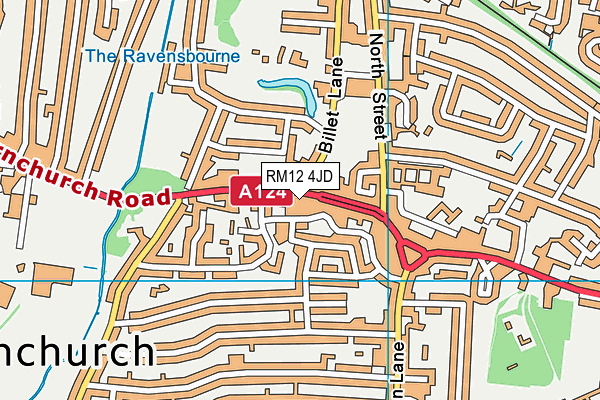 RM12 4JD map - OS VectorMap District (Ordnance Survey) RM12 4JD map - OS VectorMap District (Ordnance Survey)