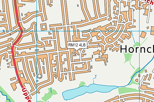 RM12 4LB map - OS VectorMap District (Ordnance Survey) RM12 4LB map - OS VectorMap District (Ordnance Survey)