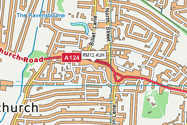 RM12 4UH map - OS VectorMap District (Ordnance Survey) RM12 4UH map - OS VectorMap District (Ordnance Survey)