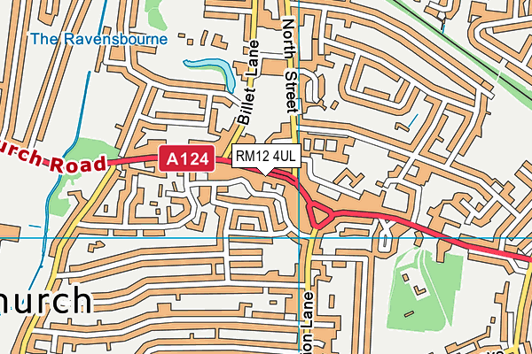 RM12 4UL map - OS VectorMap District (Ordnance Survey) RM12 4UL map - OS VectorMap District (Ordnance Survey)