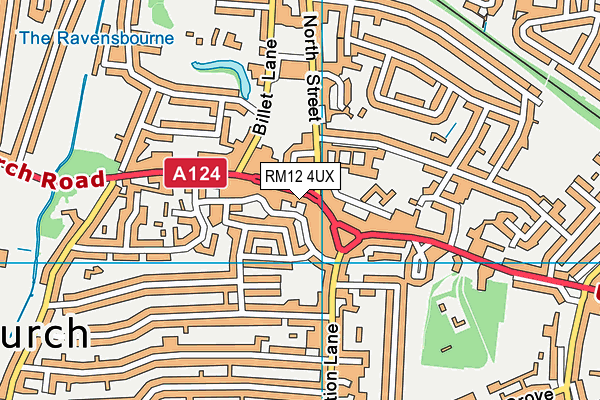 RM12 4UX map - OS VectorMap District (Ordnance Survey) RM12 4UX map - OS VectorMap District (Ordnance Survey)