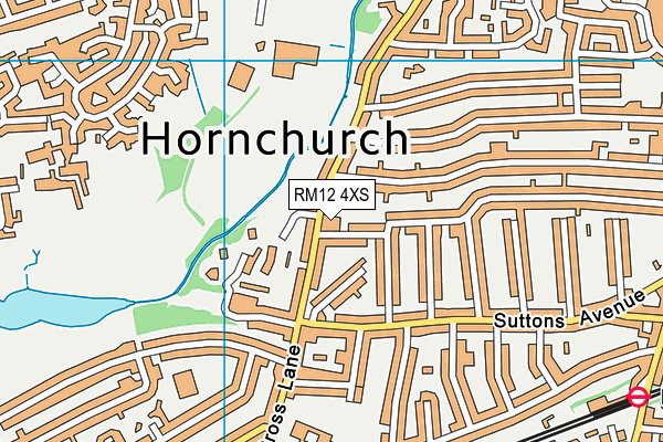 RM12 4XS map - OS VectorMap District (Ordnance Survey) RM12 4XS map - OS VectorMap District (Ordnance Survey)