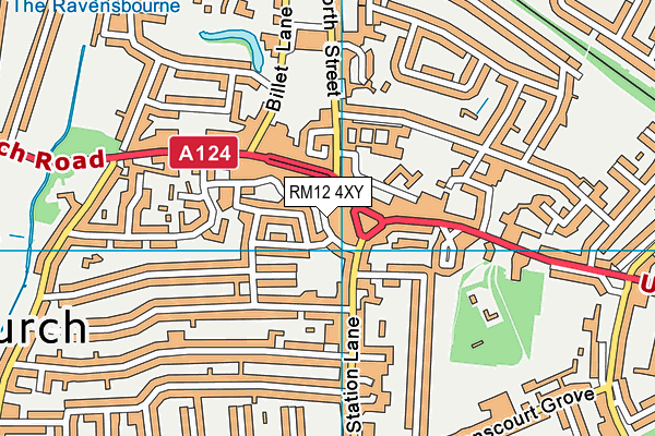 RM12 4XY map - OS VectorMap District (Ordnance Survey) RM12 4XY map - OS VectorMap District (Ordnance Survey)