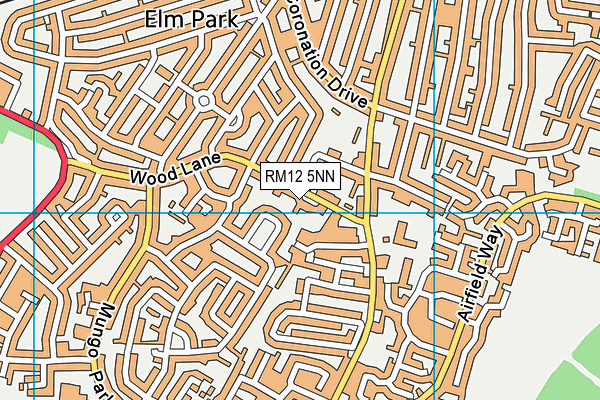 RM12 5NN map - OS VectorMap District (Ordnance Survey) RM12 5NN map - OS VectorMap District (Ordnance Survey)
