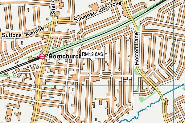 RM12 6AS map - OS VectorMap District (Ordnance Survey) RM12 6AS map - OS VectorMap District (Ordnance Survey)