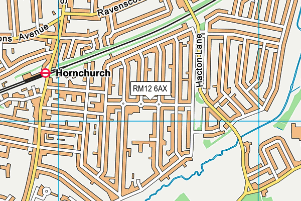 RM12 6AX map - OS VectorMap District (Ordnance Survey) RM12 6AX map - OS VectorMap District (Ordnance Survey)