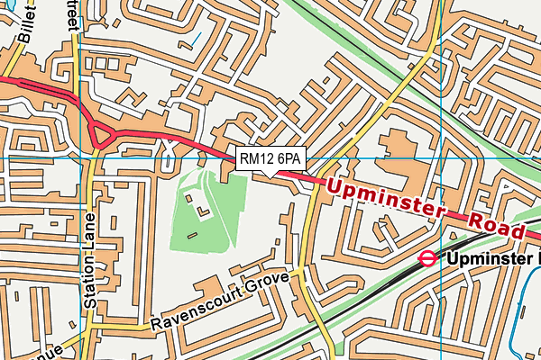 RM12 6PA map - OS VectorMap District (Ordnance Survey) RM12 6PA map - OS VectorMap District (Ordnance Survey)
