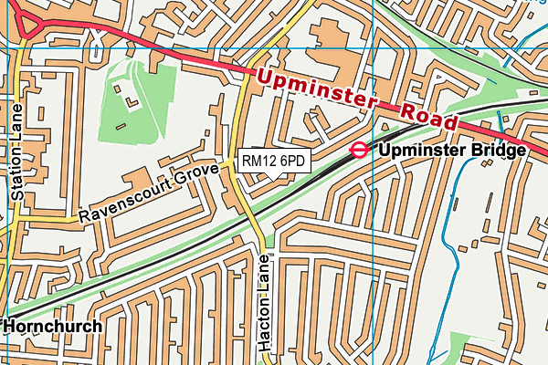 RM12 6PD map - OS VectorMap District (Ordnance Survey) RM12 6PD map - OS VectorMap District (Ordnance Survey)