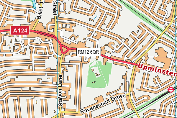RM12 6QR map - OS VectorMap District (Ordnance Survey) RM12 6QR map - OS VectorMap District (Ordnance Survey)