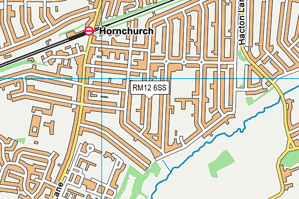 RM12 6SS map - OS VectorMap District (Ordnance Survey)