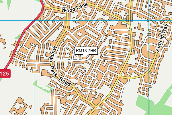 RM13 7HR map - OS VectorMap District (Ordnance Survey) RM13 7HR map - OS VectorMap District (Ordnance Survey)