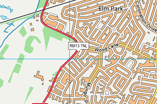 RM13 7NL map - OS VectorMap District (Ordnance Survey) RM13 7NL map - OS VectorMap District (Ordnance Survey)