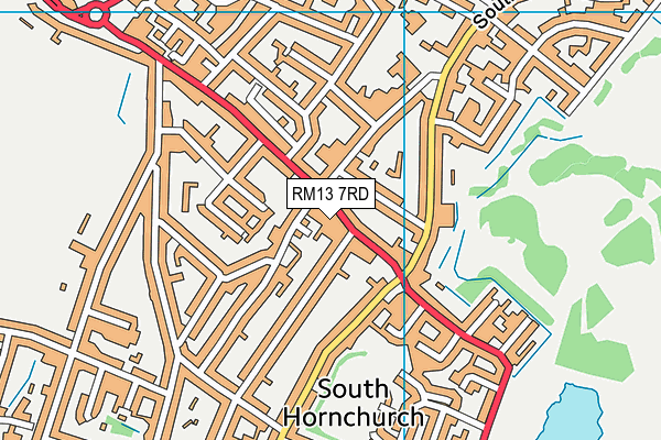 RM13 7RD map - OS VectorMap District (Ordnance Survey) RM13 7RD map - OS VectorMap District (Ordnance Survey)