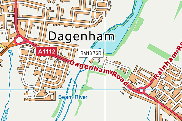RM13 7SR map - OS VectorMap District (Ordnance Survey) RM13 7SR map - OS VectorMap District (Ordnance Survey)