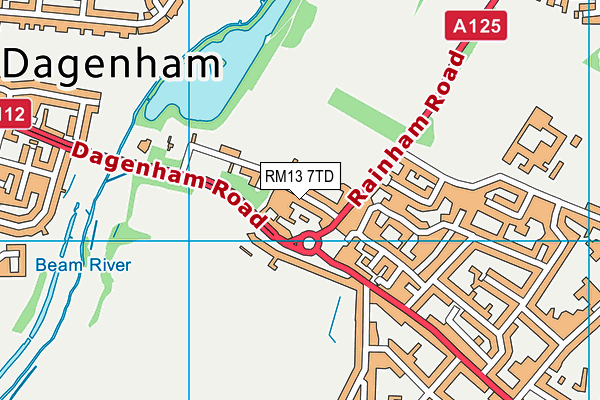 RM13 7TD map - OS VectorMap District (Ordnance Survey) RM13 7TD map - OS VectorMap District (Ordnance Survey)
